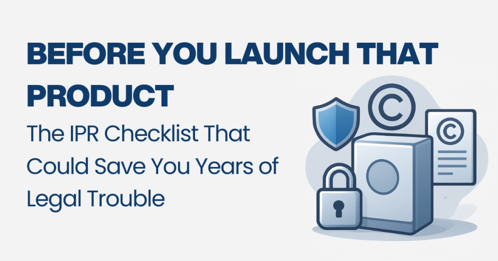 Before You Launch That Product The IPR Checklist That Could Save You Years of Legal Trouble