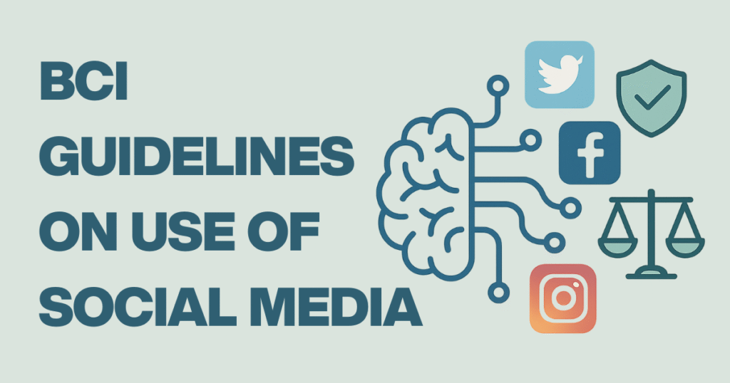 BCI Guidelines on Use of Social Media